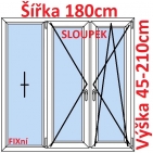 Trojkdl Okna FIX + O + OS (Sloupek) - ka 180cm